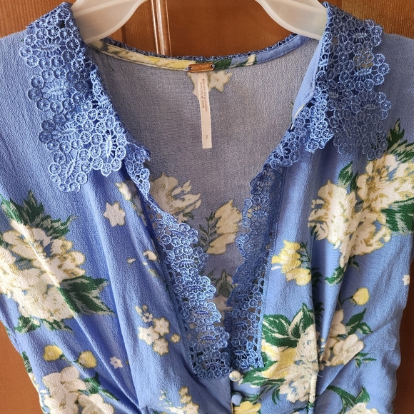 Free People Alora Floral Mini Dress size 2 - Picture 8 of 9